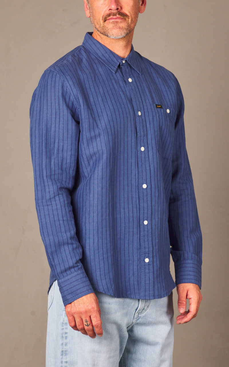 Lee Leesure Shirt Medieval Blue