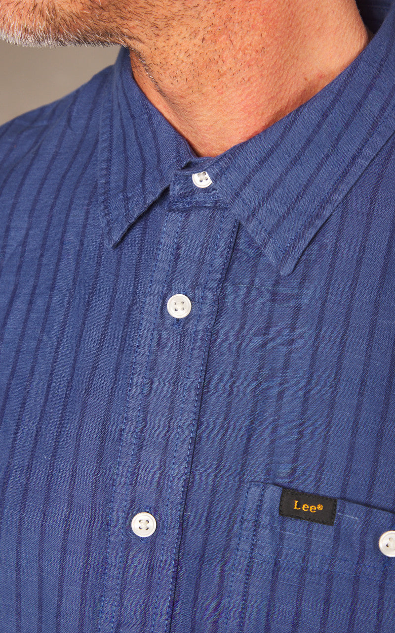 Lee Leesure Shirt Medieval Blue