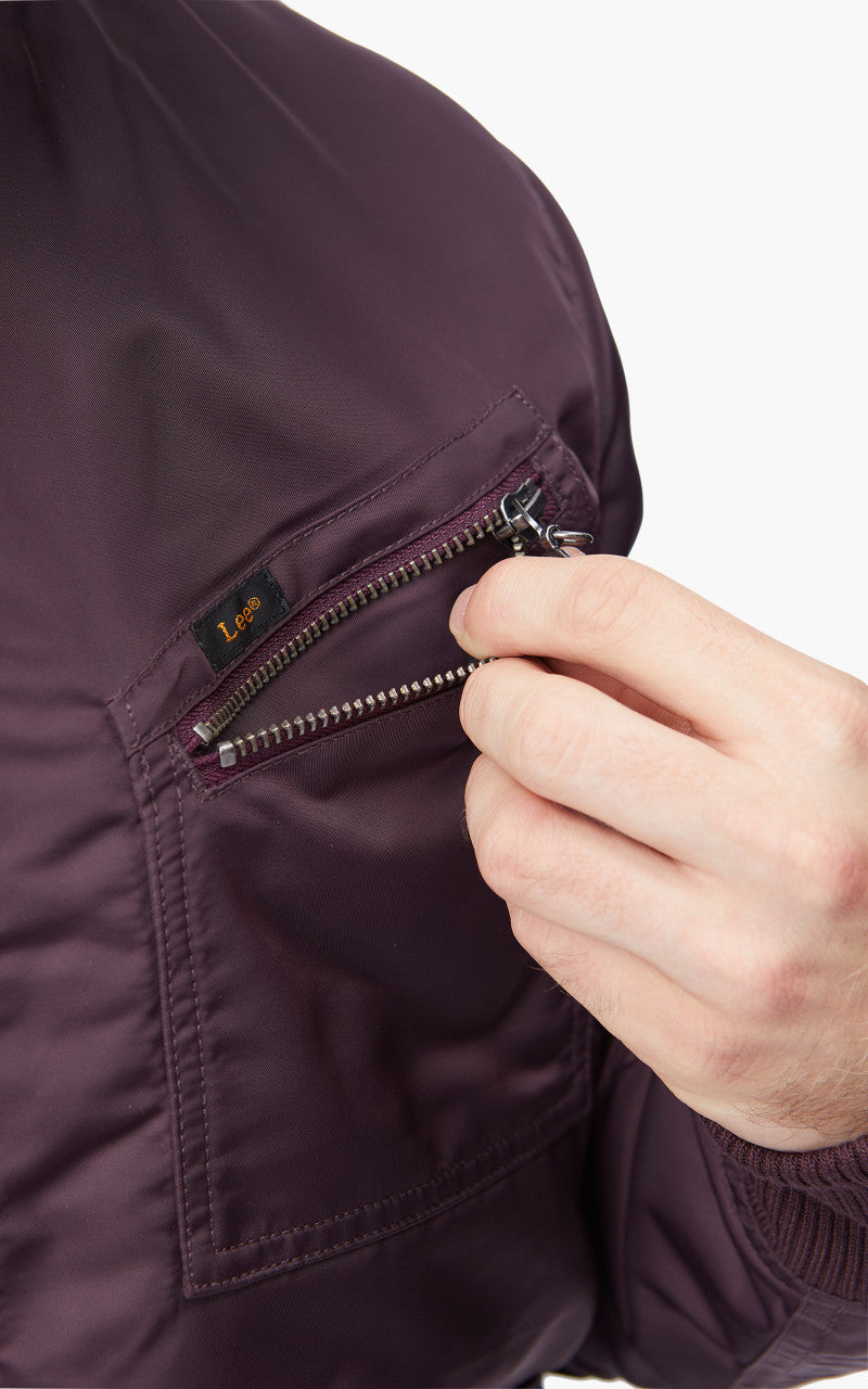 Lee Bomber Jacket Velvet Beet