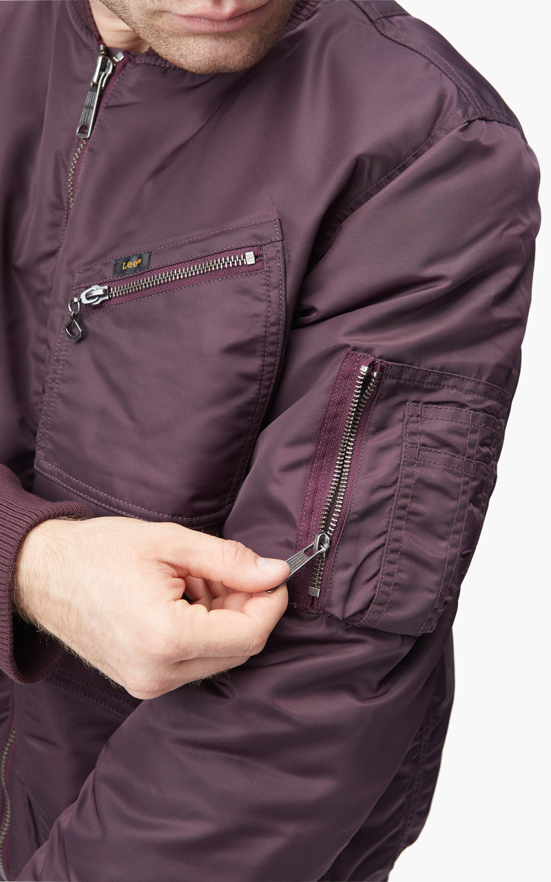 Lee Bomber Jacket Velvet Beet