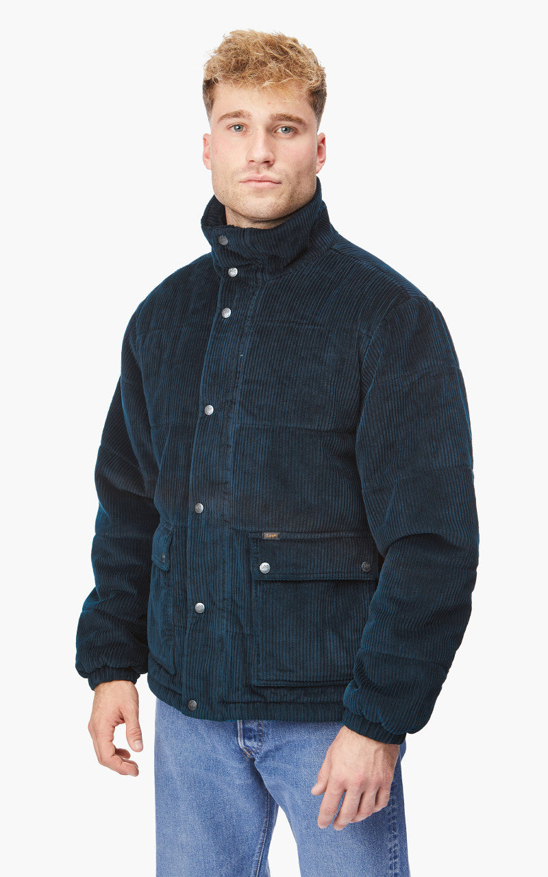 Lee Cord Puffer Jacket Sky Captain