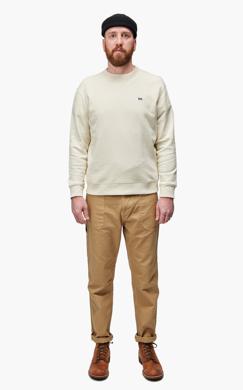Lee Plain Crew Sweatshirt Ecru