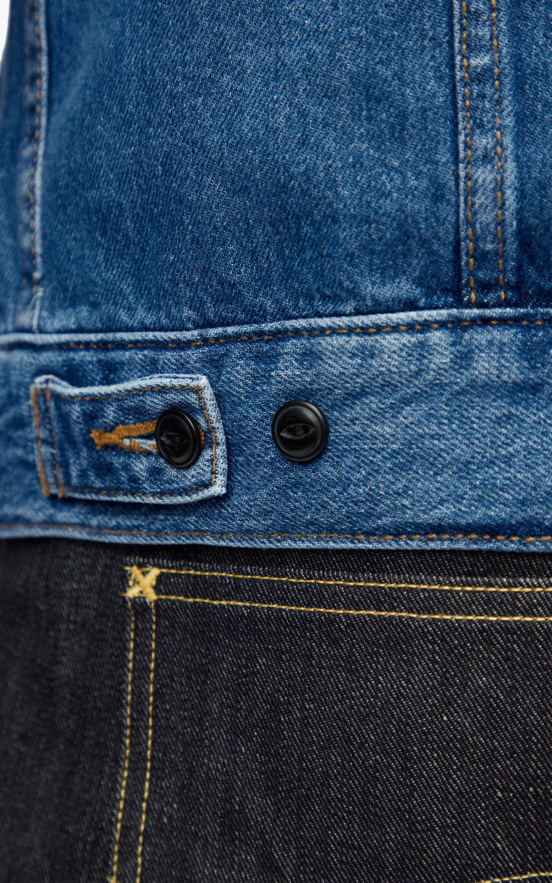 Lee Rider Jacket Blue Bird Mid Worn