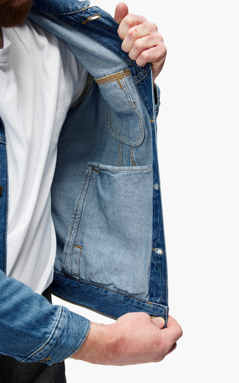 Lee Rider Jacket Blue Bird Mid Worn