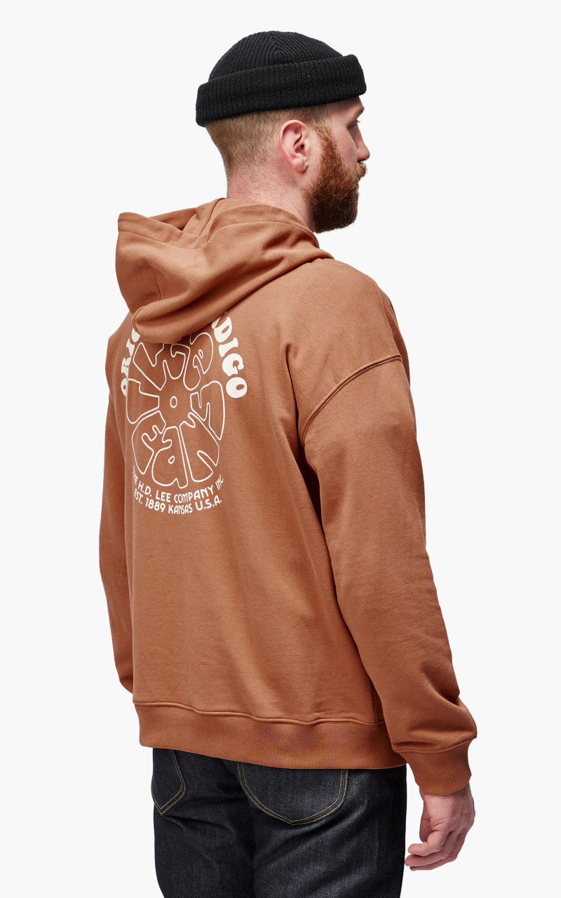 Lee Loose Print Hoodie Cider