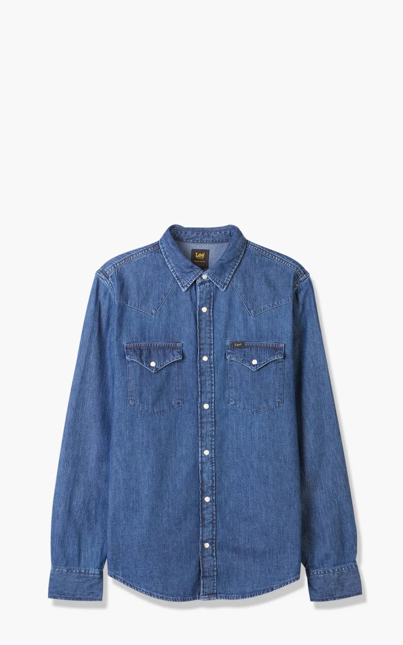 Lee Regular Western Shirt Mid Stone Wash