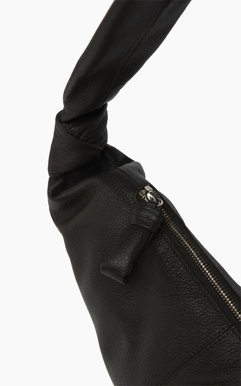 Lemaire Large Croissant Bag Grained Leather Dark Chocolate