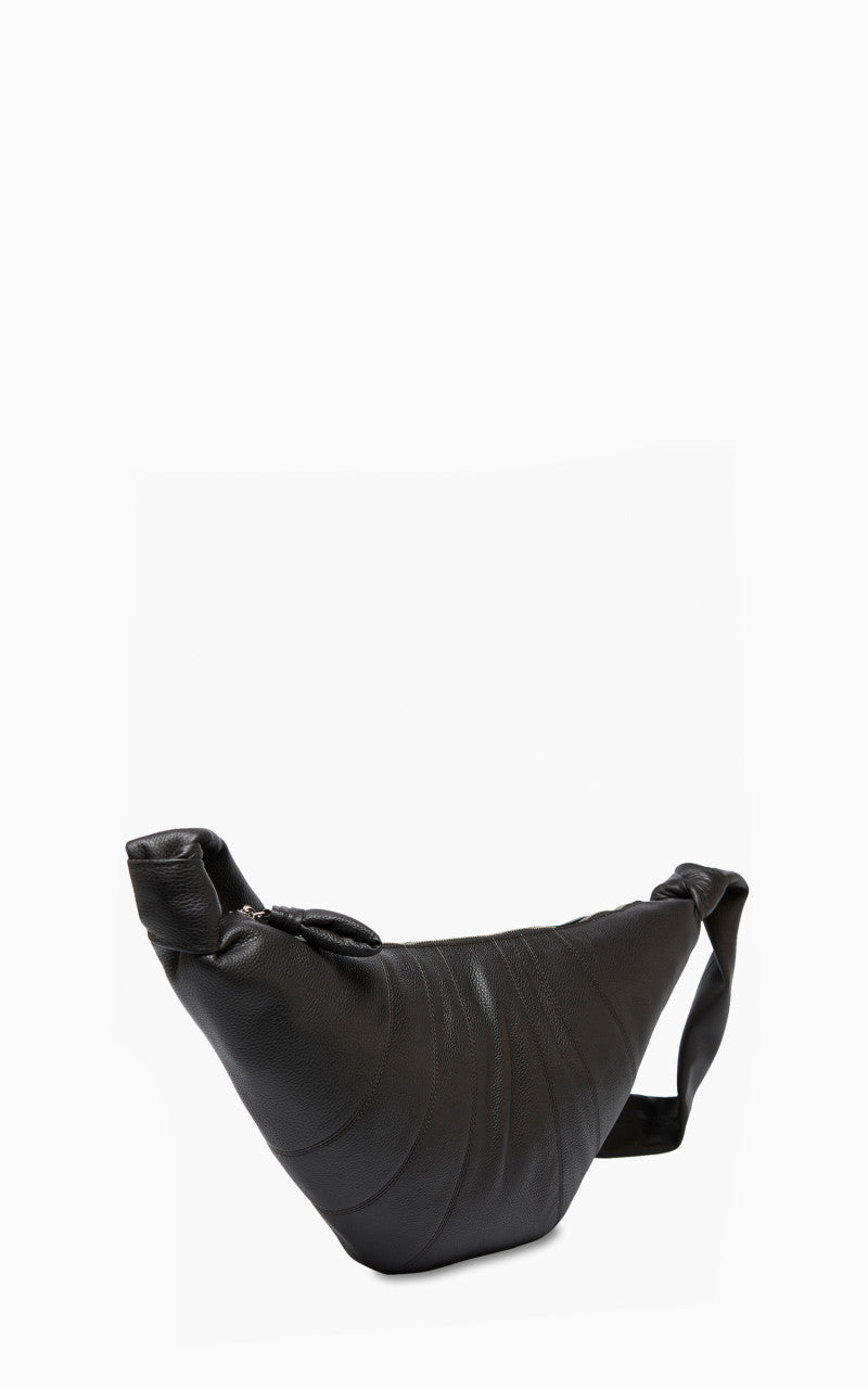 Lemaire Medium Croissant Bag Soft Grained Leather Dark Chocolate