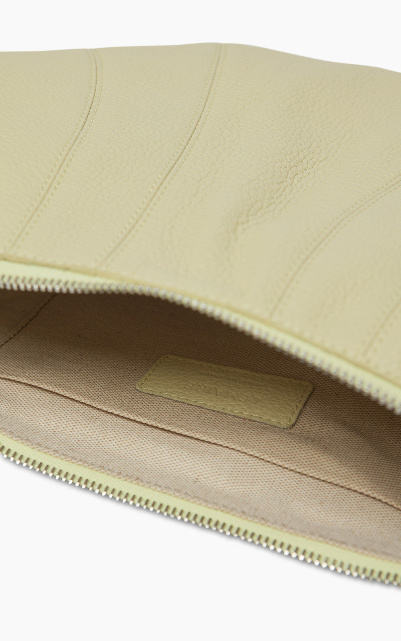 Lemaire Medium Croissant Bag Grained Leather Dusty Yellow