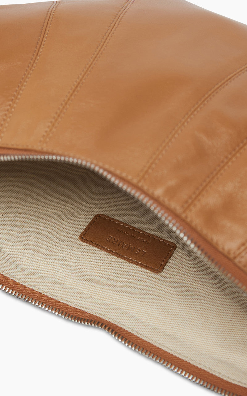 Lemaire Medium Croissant Bag Nappa Leather Sugar Brown