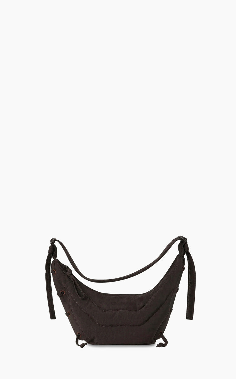 Lemaire Small Soft Game Bag Nylon Canvas Dark Chocolate