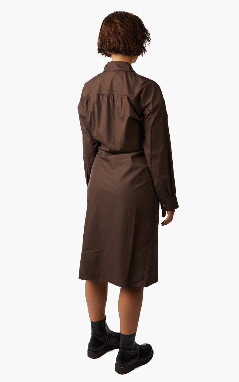 Lemaire Twisted Dress Dry Silk Cacao