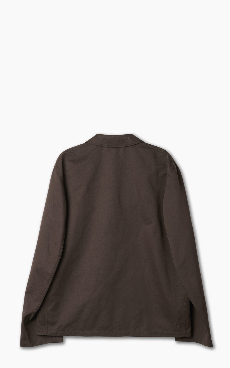 Lemaire Workwear Jacket Cotton Linen Dark Coffee