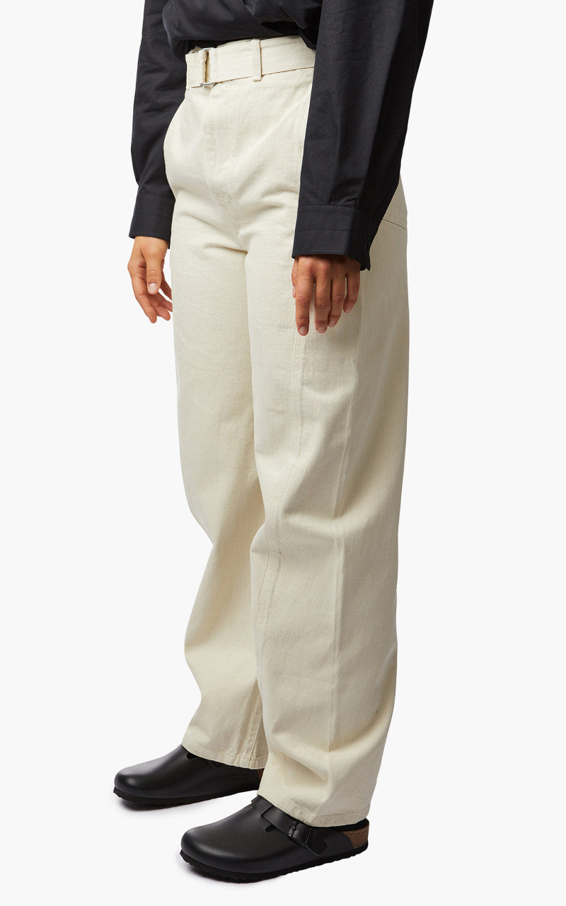 Lemaire Twisted Belted Pants Misty Ivory