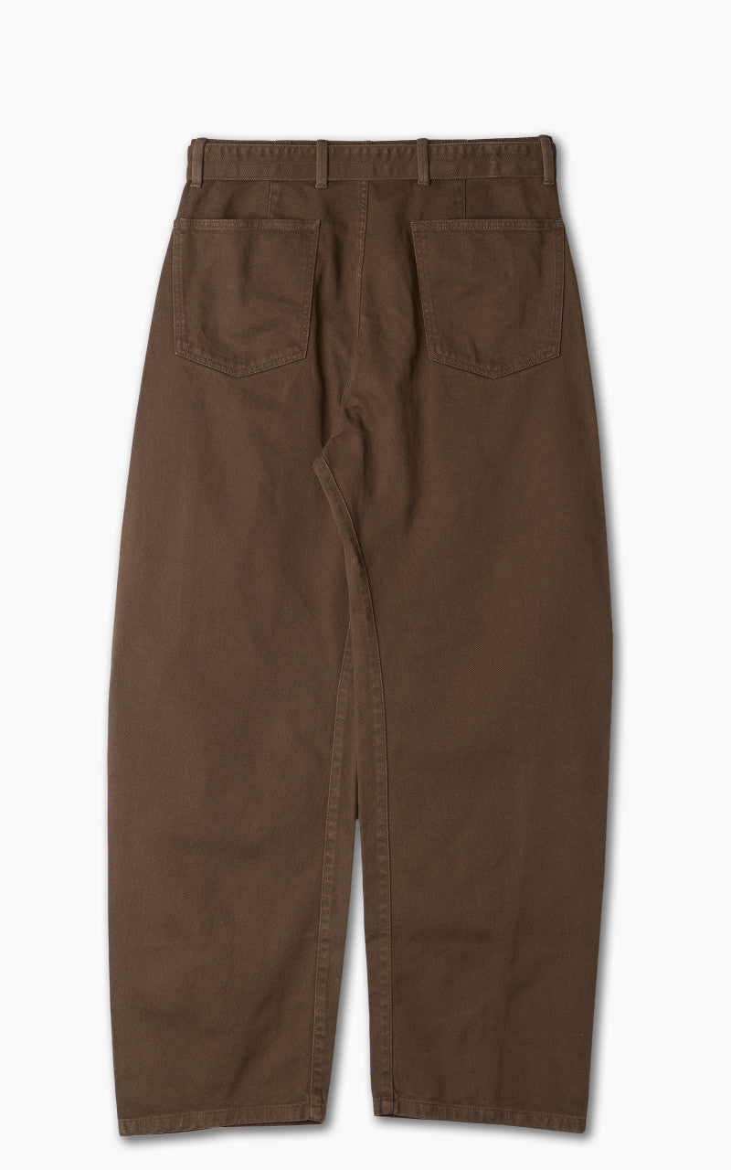 Lemaire Twisted Belted Pants Garment Dyed Denim Dark Brown