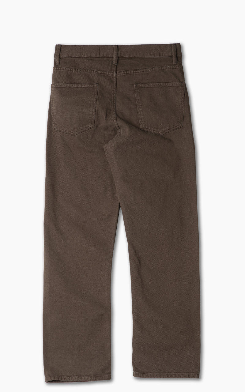 Lemaire Seamless Jeans Heavy Garment Dyed Denim Dark Brown
