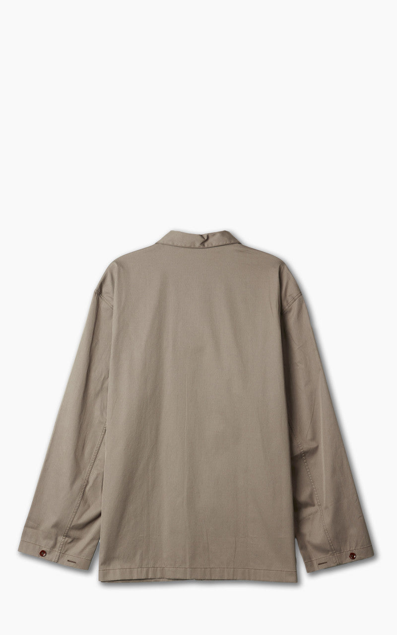 Lemaire Stand Collar Shirt Cotton Twill Squirrel