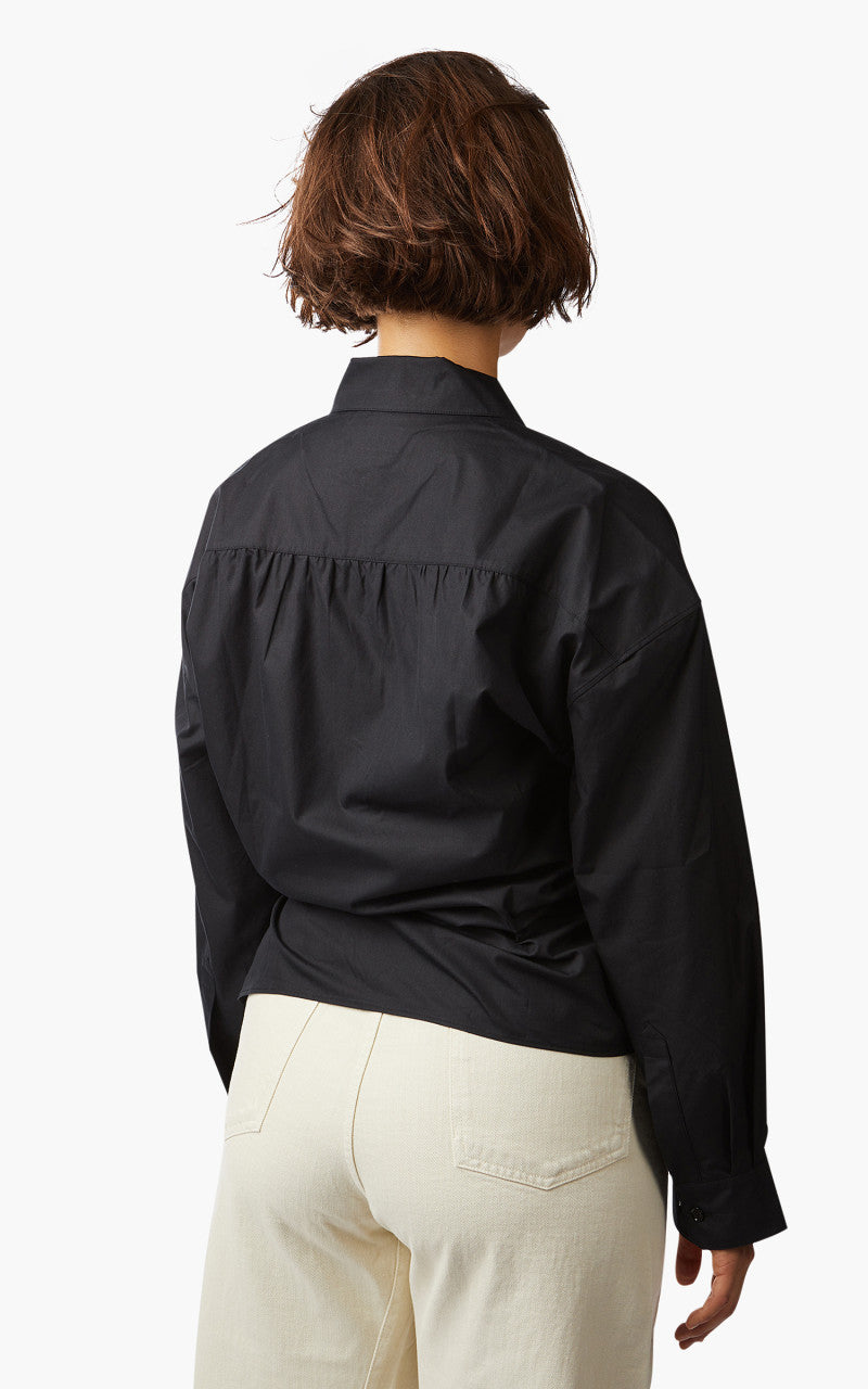 Lemaire Twisted Shirt Cotton Poplin Caviar