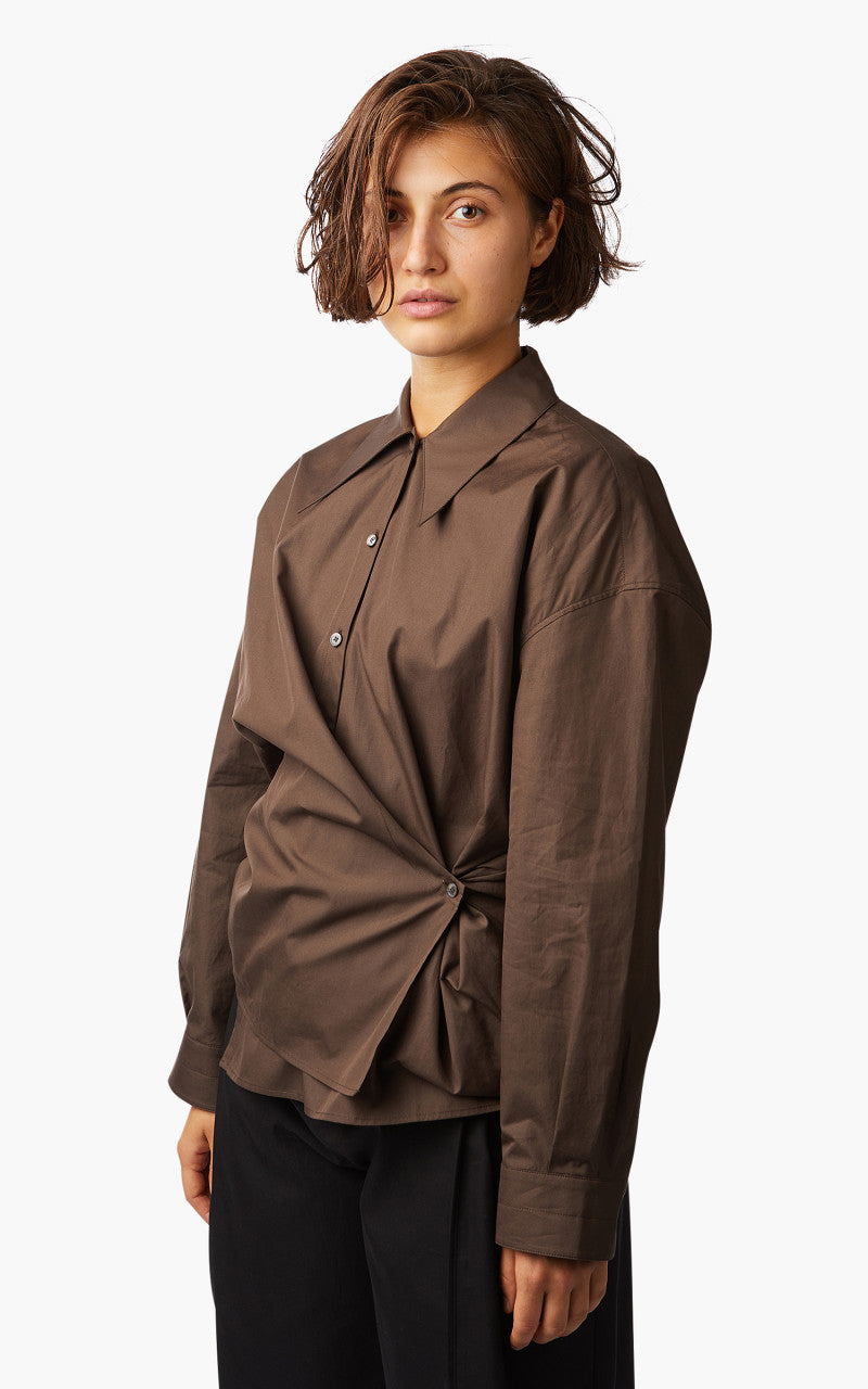 Lemaire Twisted Shirt Dry Silk Cacao