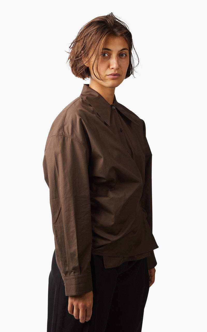 Lemaire Twisted Shirt Dry Silk Cacao