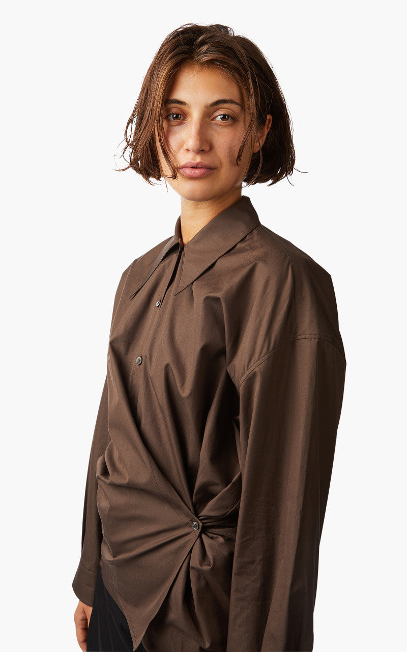Lemaire Twisted Shirt Dry Silk Cacao