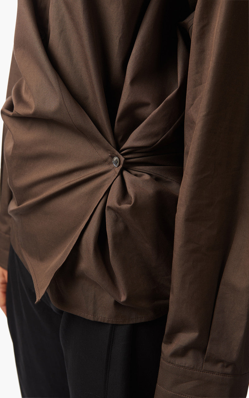 Lemaire Twisted Shirt Dry Silk Cacao