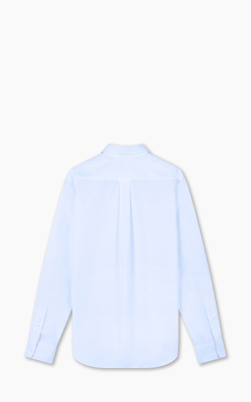 Maison Kitsuné Baby Fox Patch Classic Shirt Cotton Poplin Light Blue