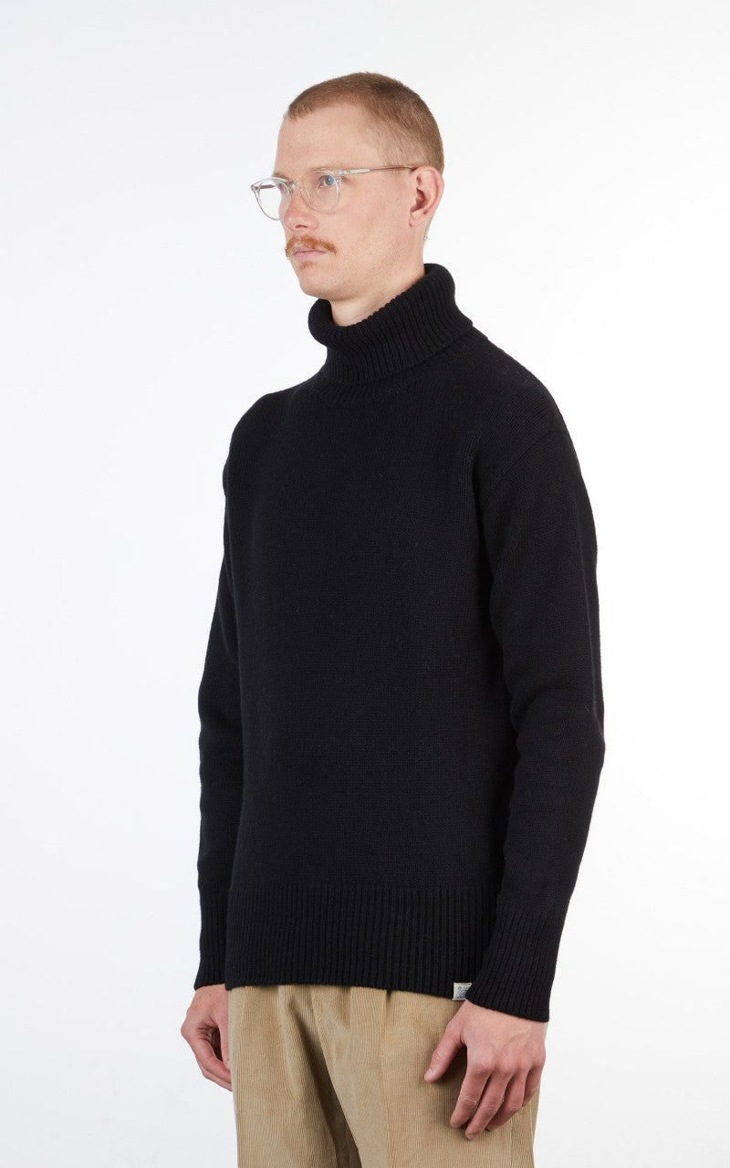 Merz b. Schwanen LOCT01 Roll Neck Pullover Wool Black