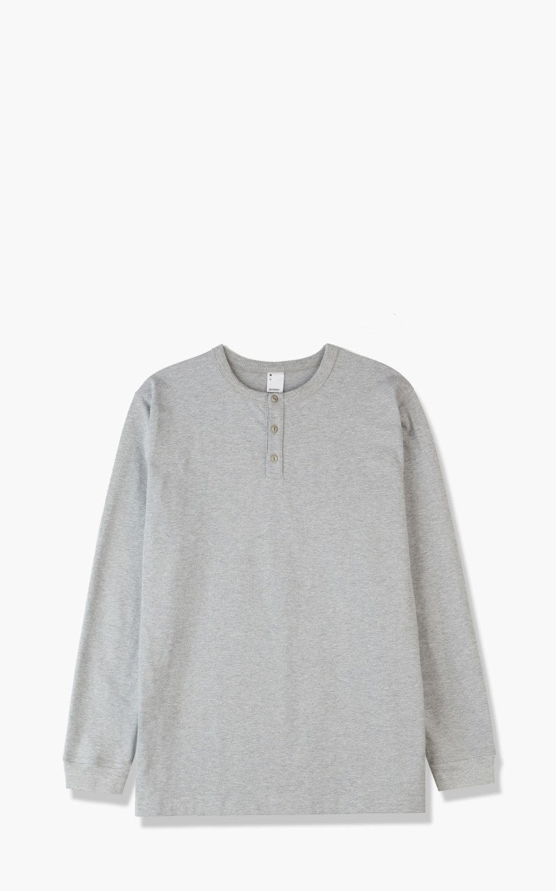 3sixteen Long Sleeve Henley Heather Grey