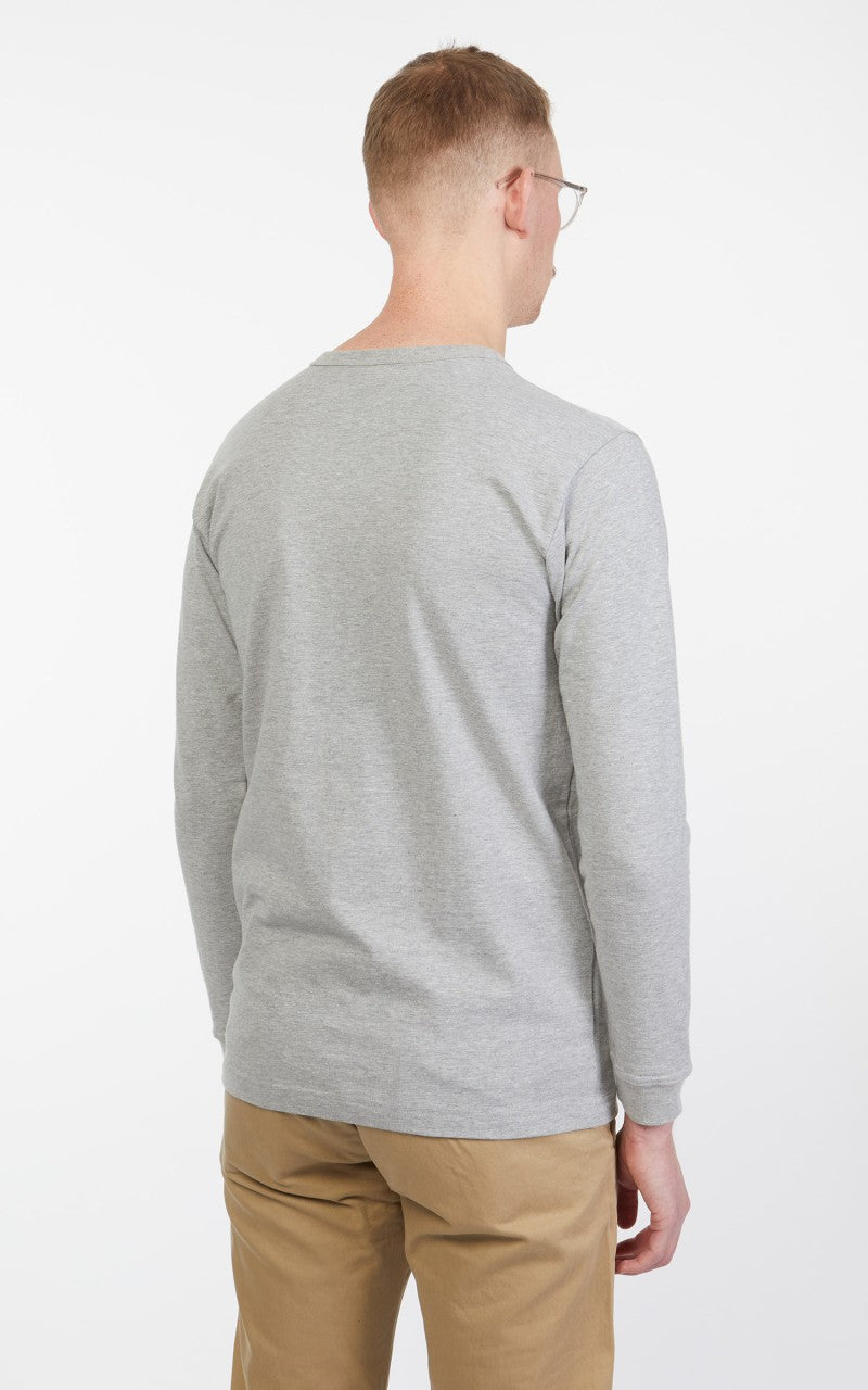 3sixteen Long Sleeve Henley Heather Grey