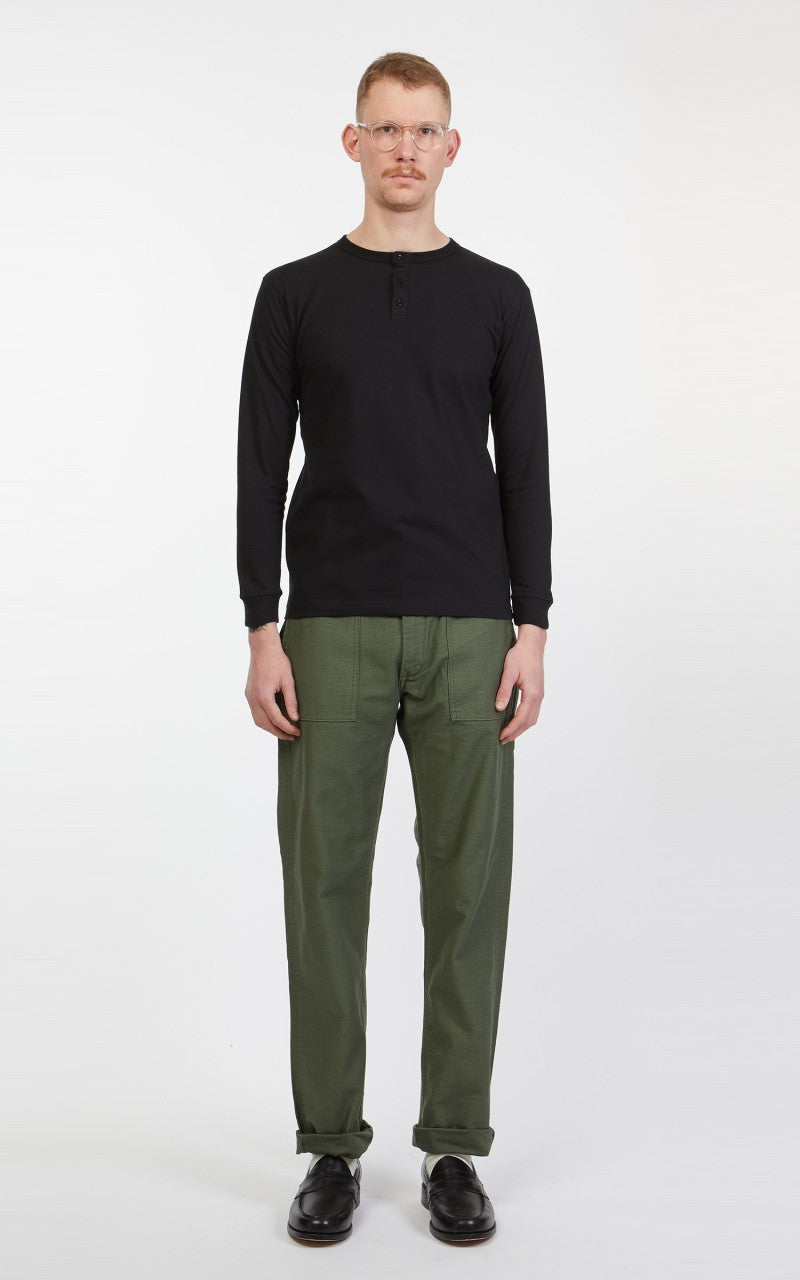 3sixteen Long Sleeve Henley Black