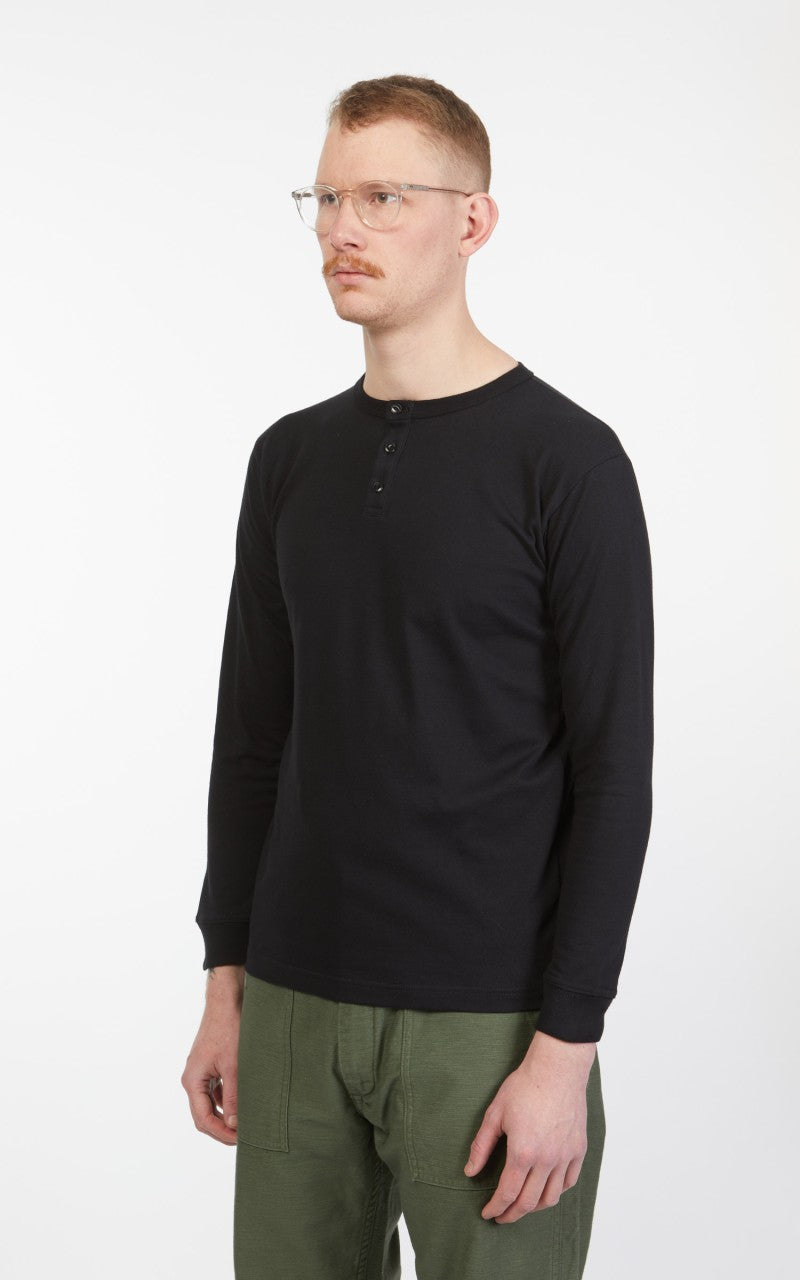 3sixteen Long Sleeve Henley Black