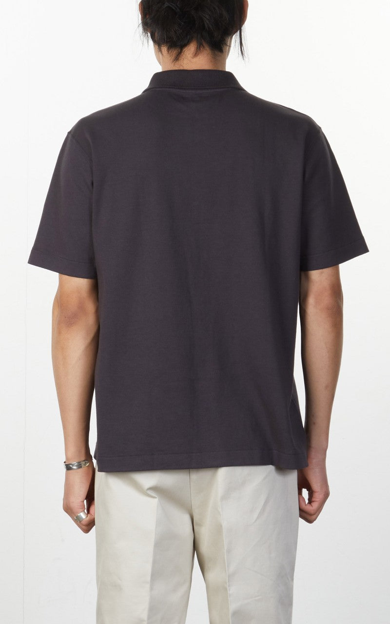 Lady White Co. Short Sleeve Placket Polo Tire Black