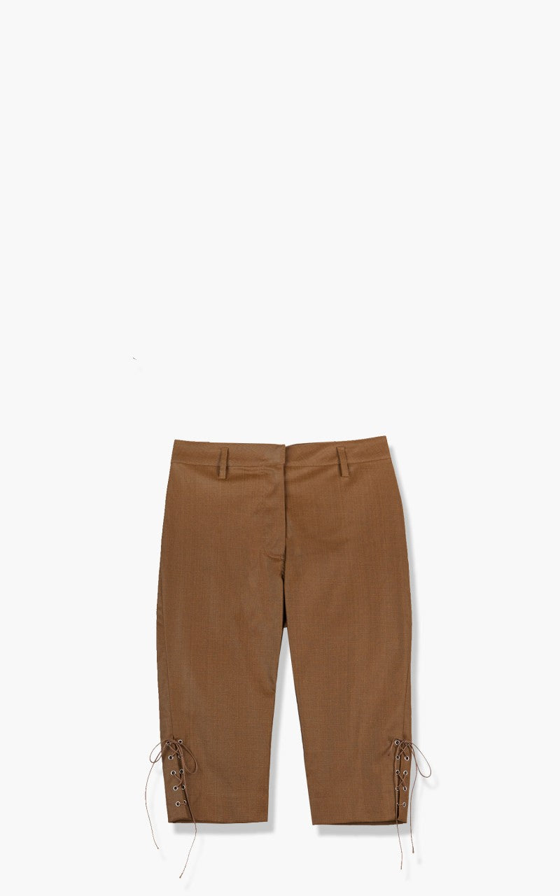 TheOpen Product Lace Up Mid Length Shorts Brown