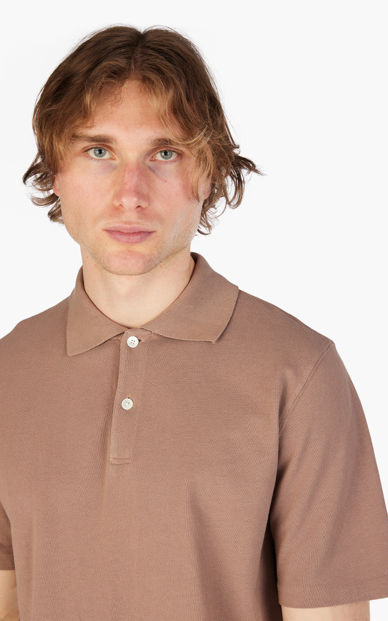 Lady White Co. S/S Two Button Polo Dried Rose
