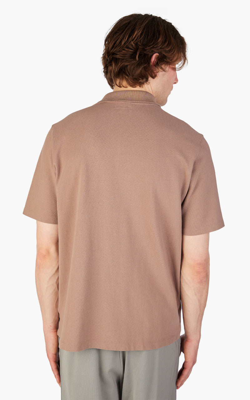 Lady White Co. S/S Two Button Polo Dried Rose