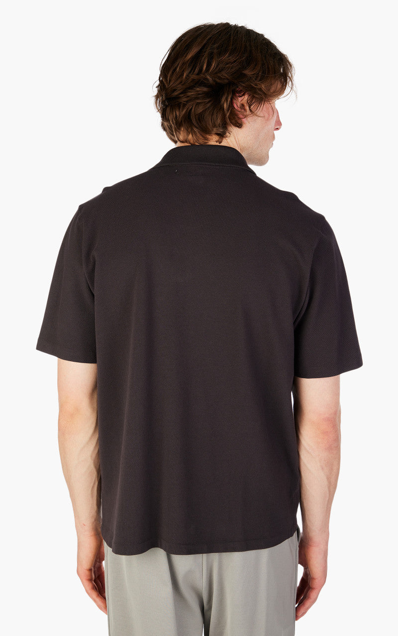 Lady White Co. S/S Two Button Polo Slate