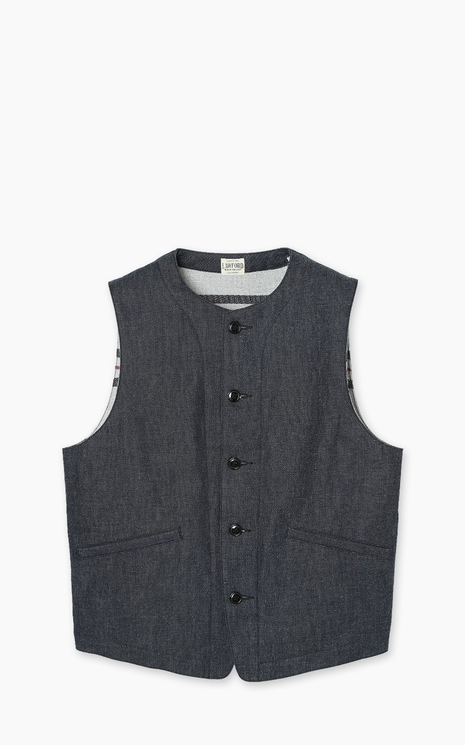Lawford Lot.432 Blanket Lined Denim Work Vest 10oz