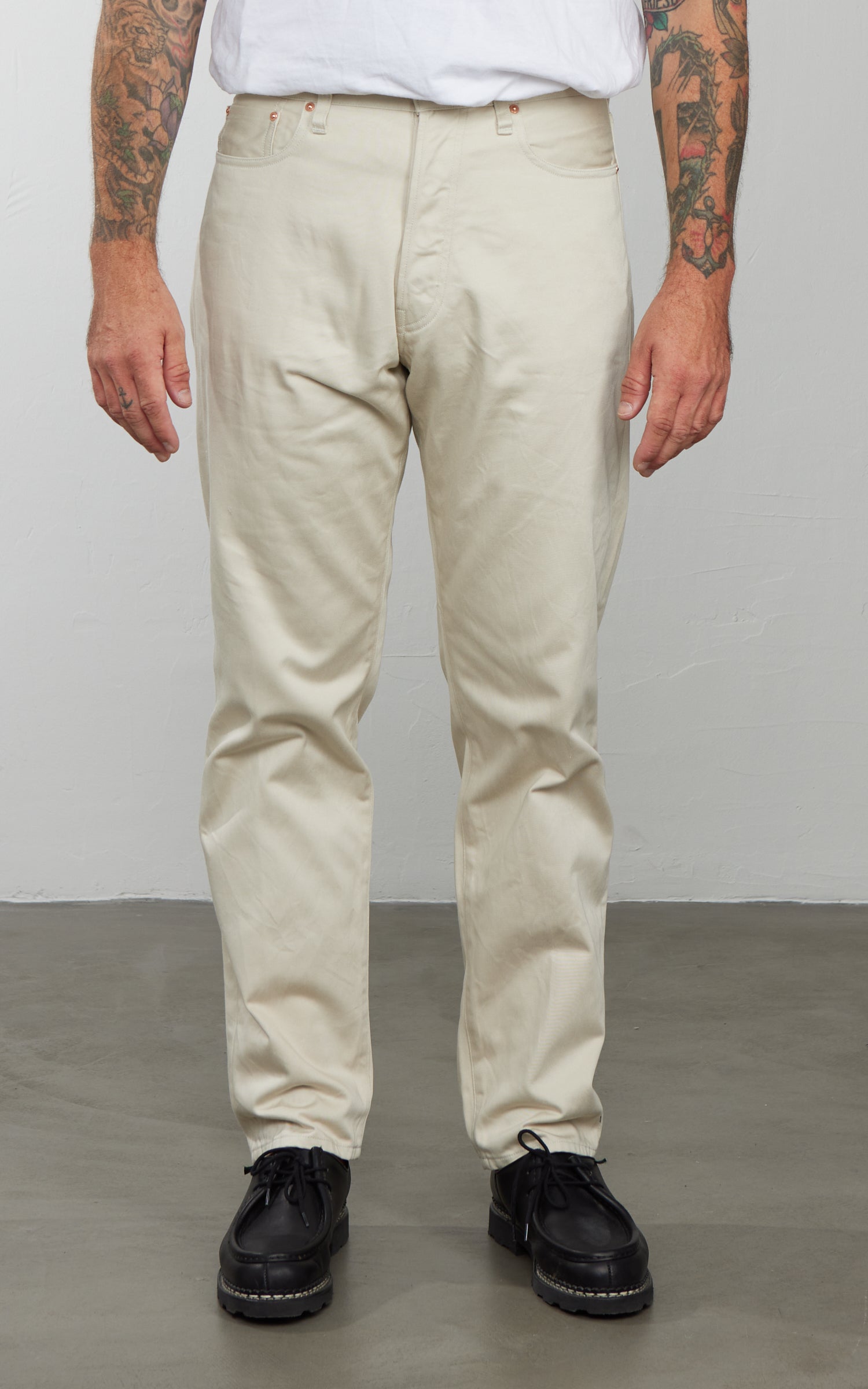 Lawford Lot.261 Satin Five Pocket Pants Ivory