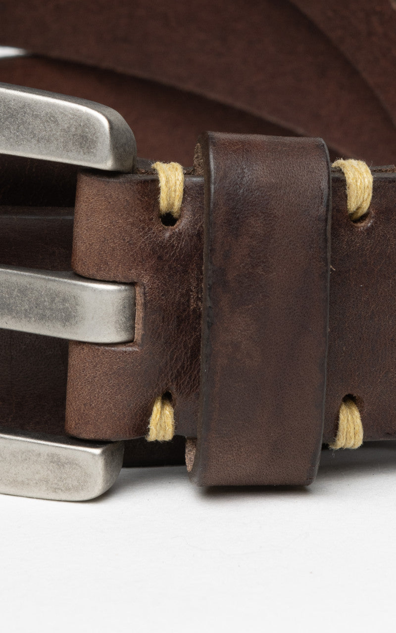 Lee 101 Leather Belt Dark Brown