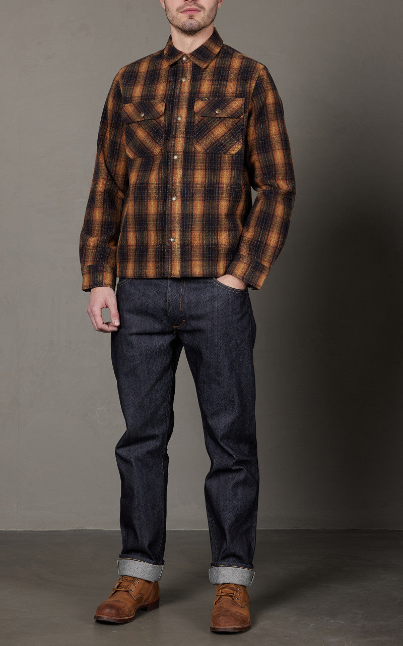Lee 101 Wool Overshirt Sky Captain
