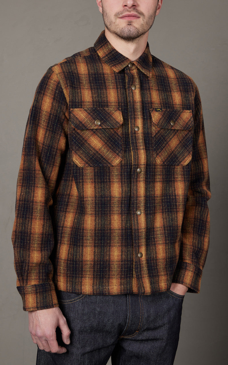 Lee 101 Wool Overshirt Sky Captain