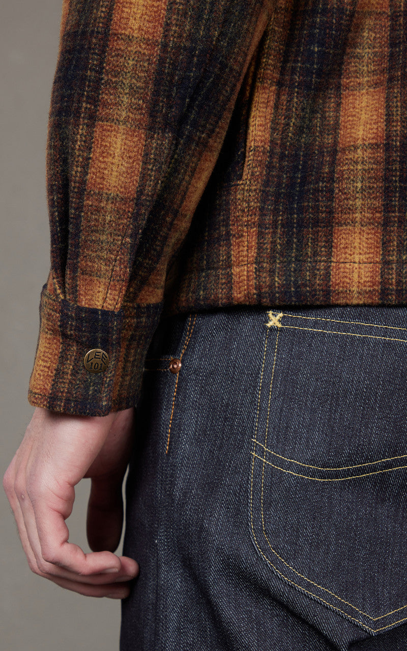 Lee 101 Wool Overshirt Sky Captain