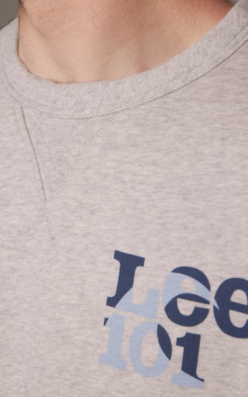 Lee 101 101 Rider Sweatshirt Sharp Grey Mele