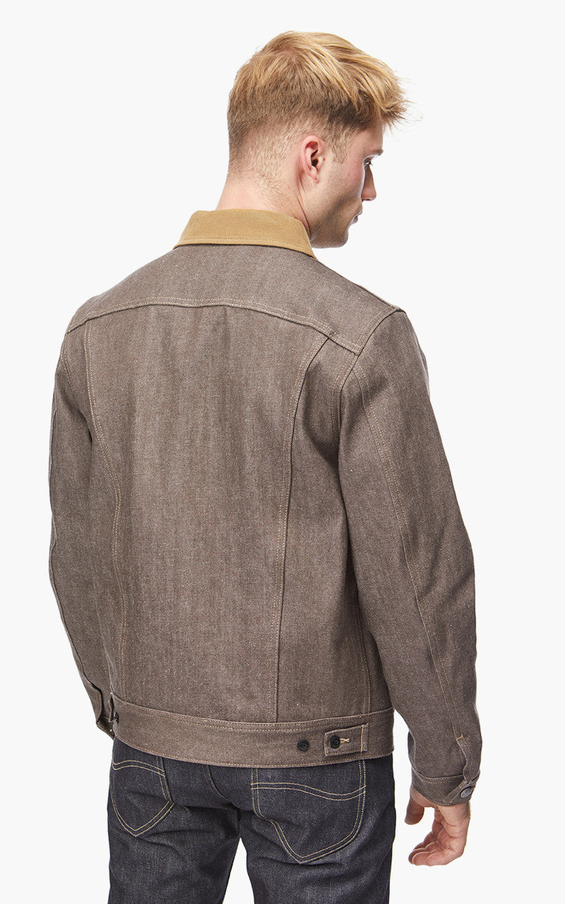 Lee 101 Storm Rider Jacket Dry Selvedge Brown Recycled 14oz