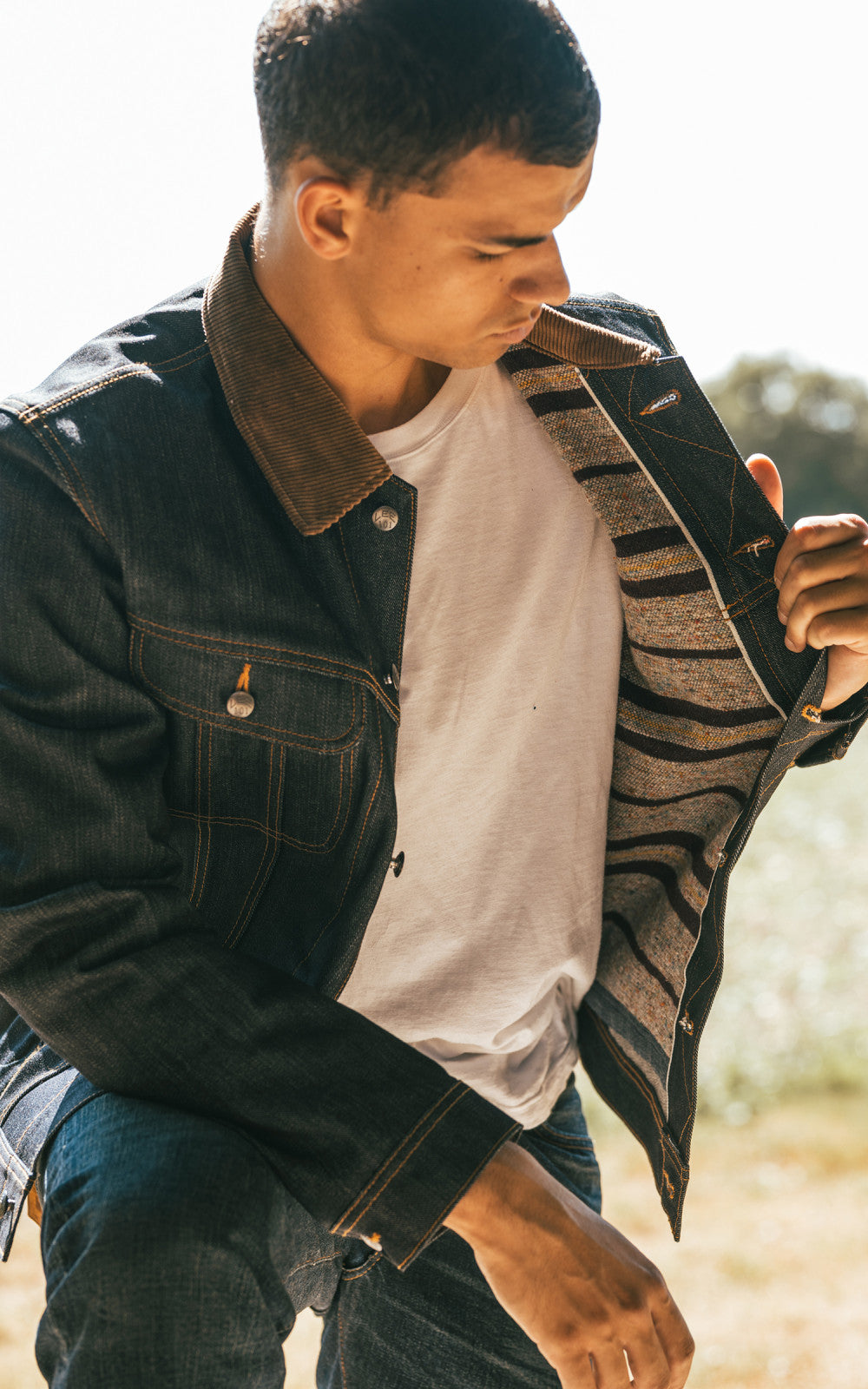 Lee 101 101 Storm Rider Jacket Blanket Lined Dry Indigo 14.75oz