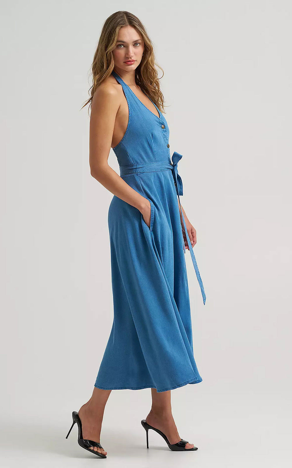 Lee x Marilyn Halter Dress Ice Storm