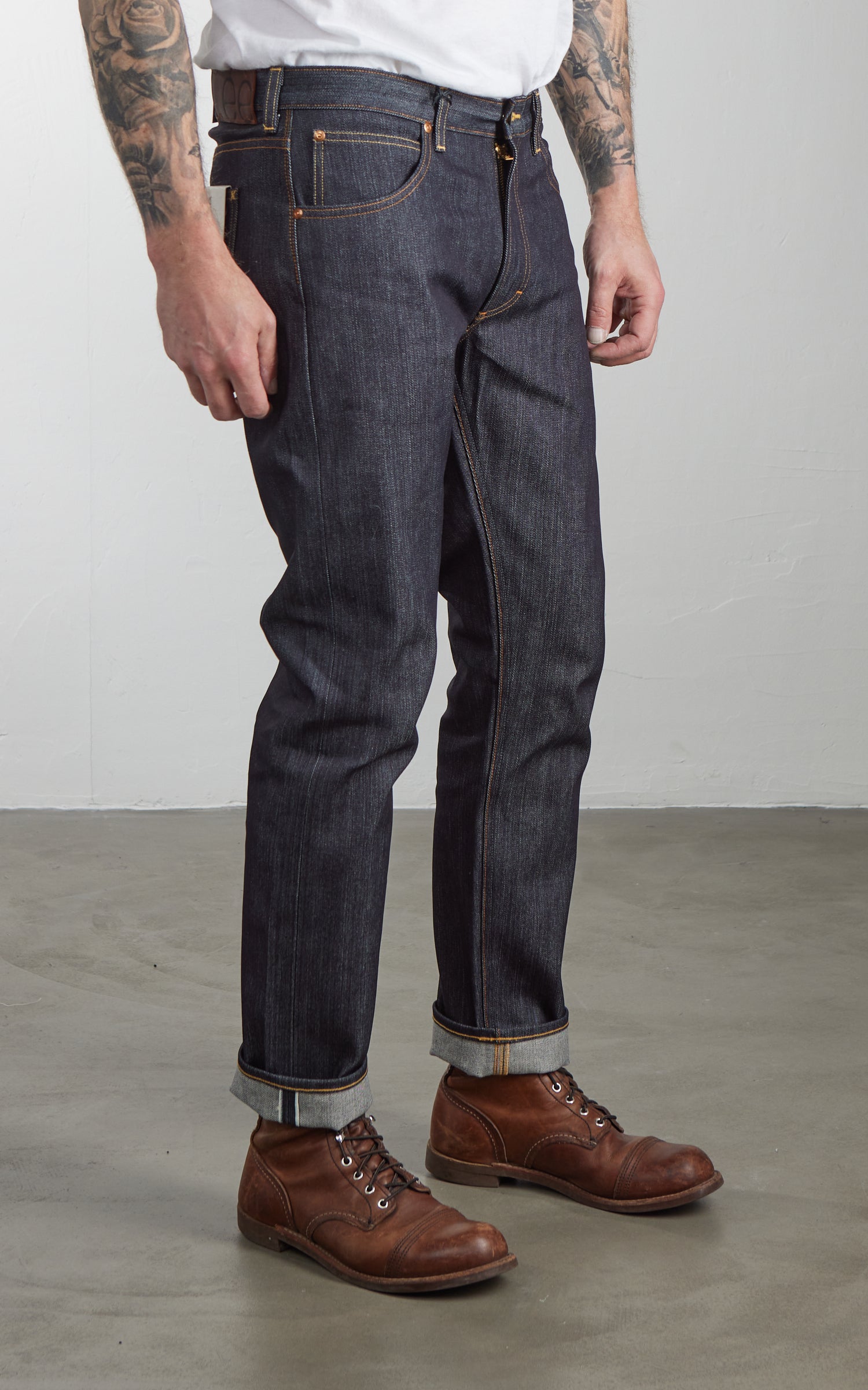 Lee 101 101 S Slim Jean Selvedge Dry Blue 14.75oz