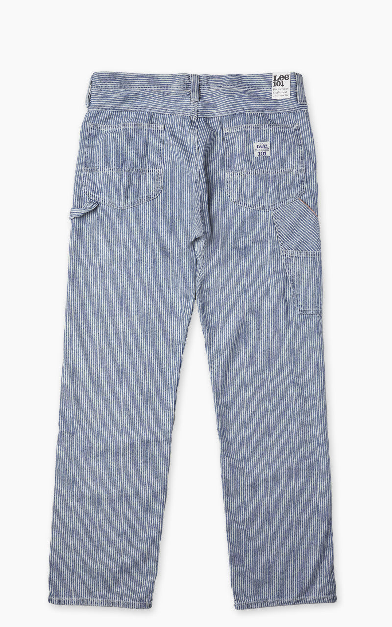 Lee 101 101 Workwear Carpenter Washed Railroad Striped Blue