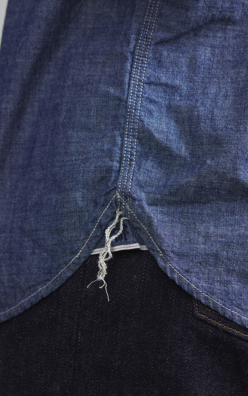 Lee 101 101 Short Sleeve Worker Shirt Rinse Chambray Blue